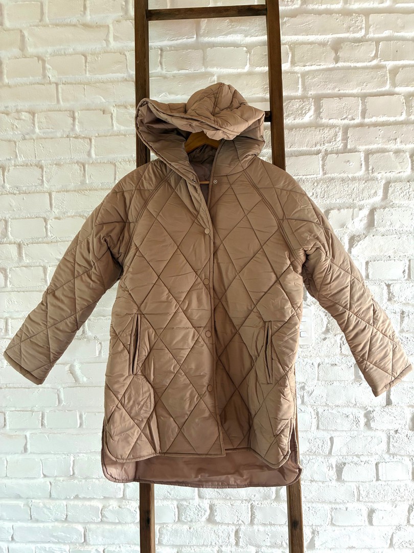 Hunter Quilted Coat Coffee Size 12 image 0